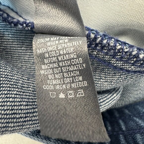 Aerie Women's Mid Rise Elastic Waist Denim Jeans Shorts, Size Large, Medium Wash - Picture 11 of 12